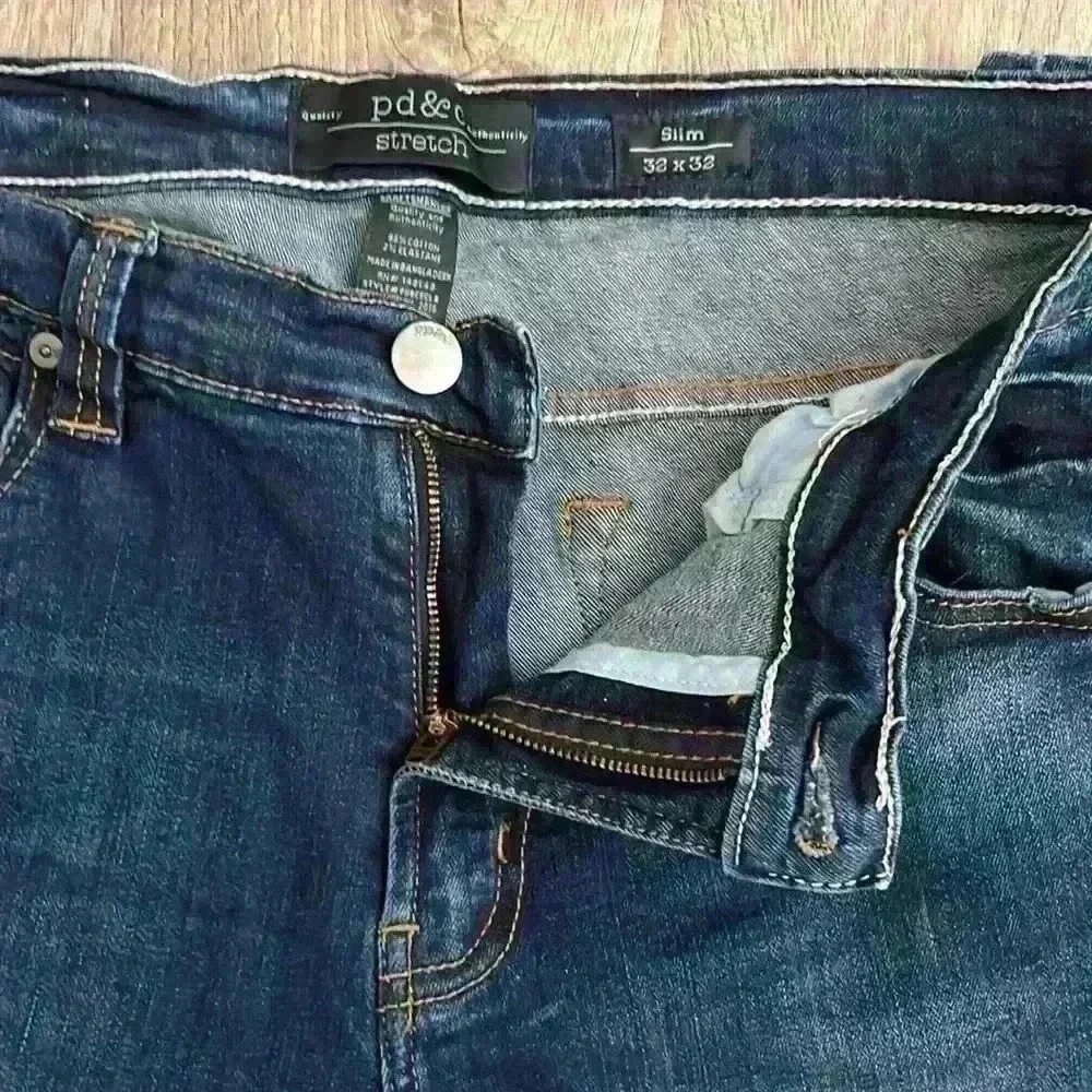 PD&C Men’s Slim Stretch dark wash jeans - Picture 6 of 7
